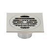 Kingston Brass Watercourse Symmetric 4" Square Grid Shower Drain, Nickel BSF4262PN